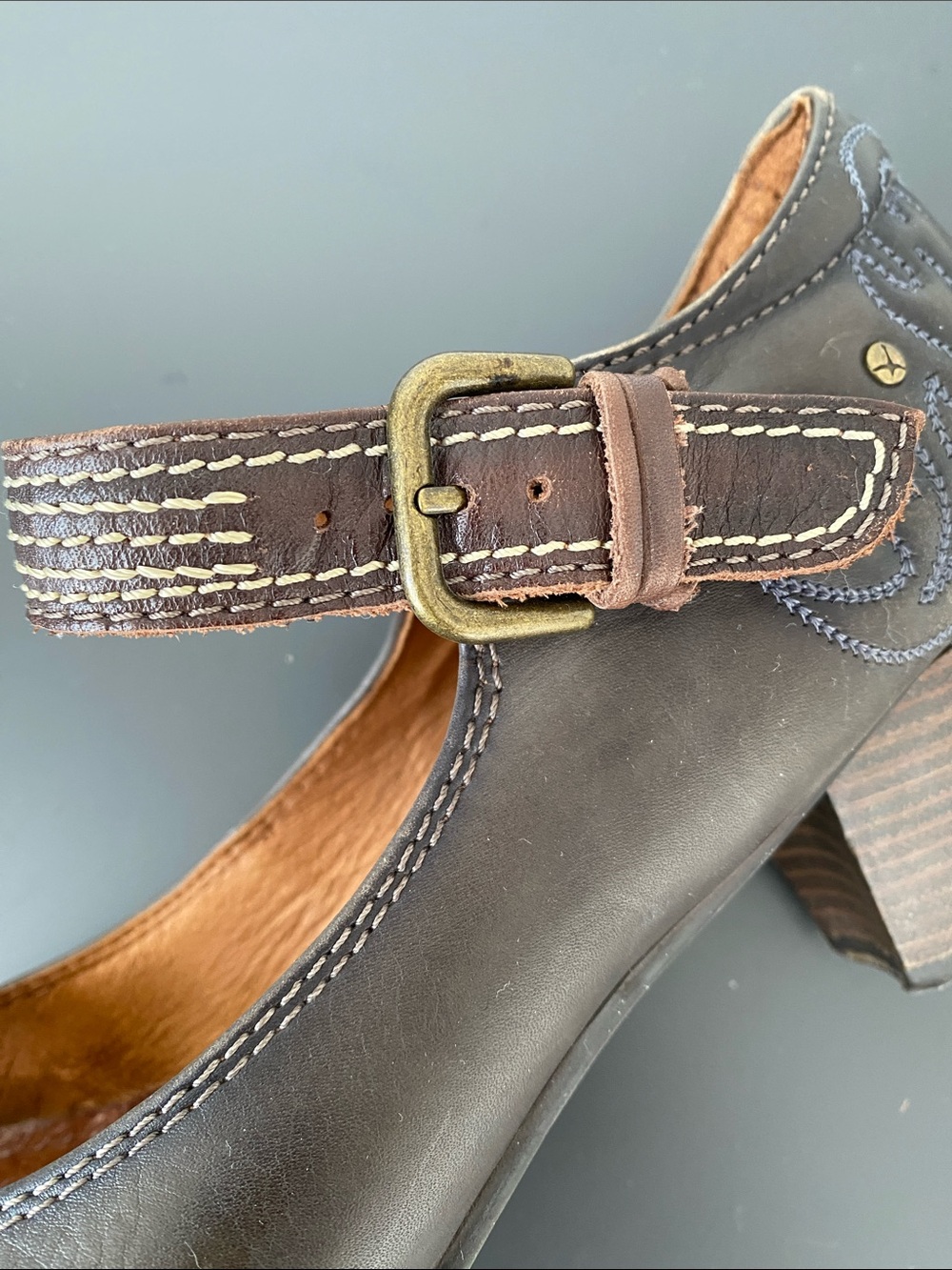 PIKOLINOS Brown Leather Mary Jane Strap Heels 41 (US 10-10.5) - Picture 7 of 14
